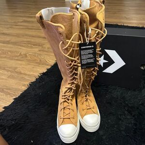 CONVERSE Chuck 70 de luxe heel XX platform high western boots shoes sz 8.5 new